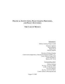 political institutions, policymaking processes, and policy outcomes