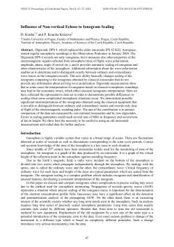 Influence of Non-vertical Echoes to Ionogram Scaling