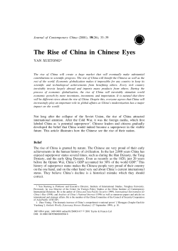 The Rise of China in Chinese Eyes