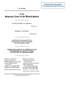 Brief of neither party for United States v. Stevens, 08-769