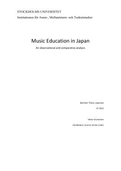 Music Education in Japan