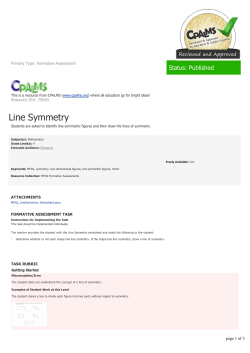 Line Symmetry - | CPALMS.org