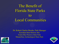 The Benefit of Florida State Parks to Local Communities