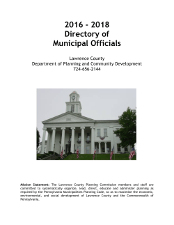 Directory of Municipal Officials 2016 - 2018
