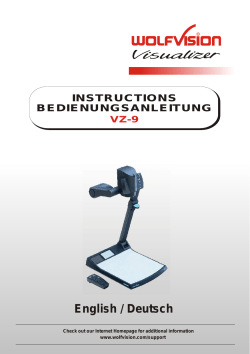Manual VZ9 English_Deutsch mit Kensington und FB3.cdr