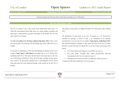 Updates to the City of London Open Spaces Audit Report as at 31