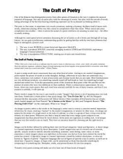 The Craft of Poetry - Brainstorm Services