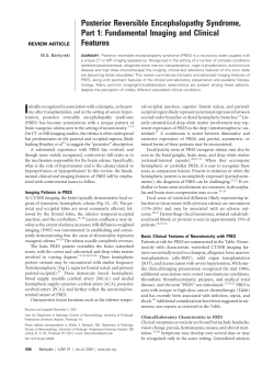Posterior Reversible Encephalopathy Syndrome, Part 1