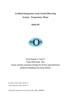D5.1 Energy and data connection strategies for the four main land
