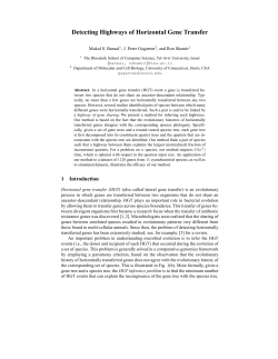 Detecting Highways of Horizontal Gene Transfer
