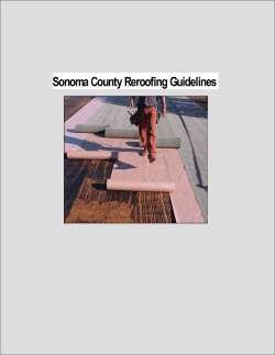 Sonoma County Reroofing Guidelines
