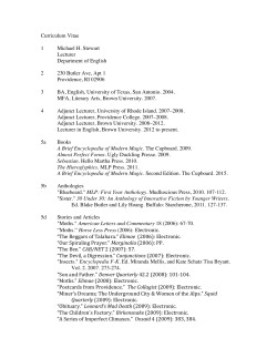 Curriculum Vitae - Brown University