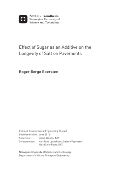 Effect of Sugar as an Additive on the Longevity of Salt
