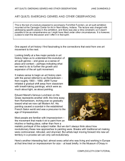 Emerging Genres - Jane Dunnewold