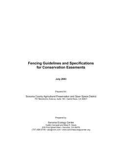 Fencing Guidelines and Specifications for Conservation Easements
