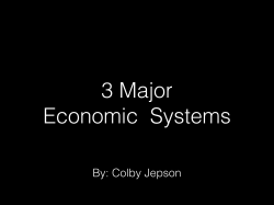 3 major economic systems