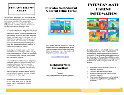 Everyday Mathematics Parent Brochure