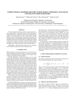 Computational Methods for Structured Sparse