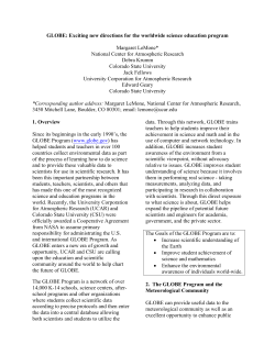 Title: The GLOBE Program: what has and hasn`t worked well in the