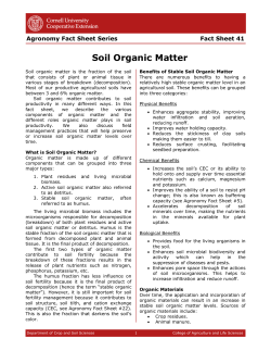 Soil Organic Matter - Cornell University
