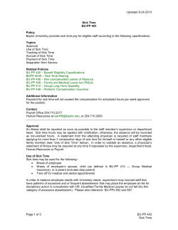 Sick Leave - Baylor University