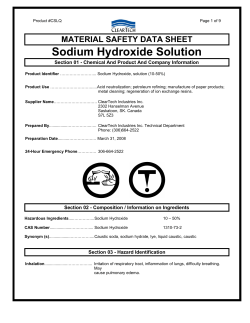 Material Safety Data Sheet