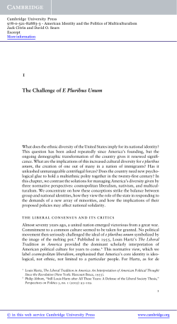 The Challenge of E Pluribus Unum - Assets