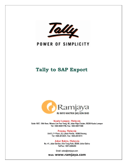 Tally to SAP Export