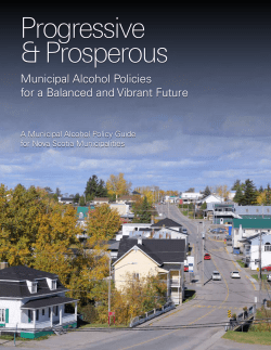 Municipal Alcohol Policy Guide - Union of Nova Scotia Municipalities