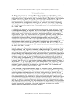 The Transnational Corporation and new Corporate Citizenship Theory