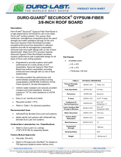 Securock ® Gypsum-Fiber 3/8-Inch - Duro