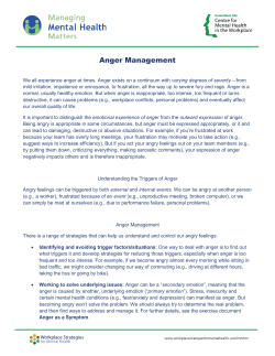 Anger Management - Workplace Strategies for Mental Health
