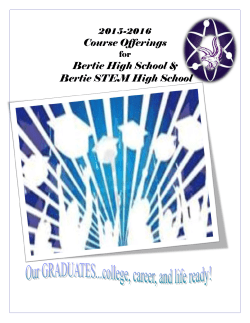 Bertie 2015-2016 Course Offerings Handbook