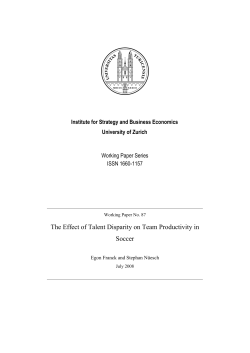 The Effect of Talent Disparity on Team Productivity in Soccer