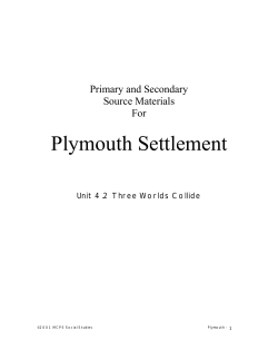 Document Packet: Plymouth Colony