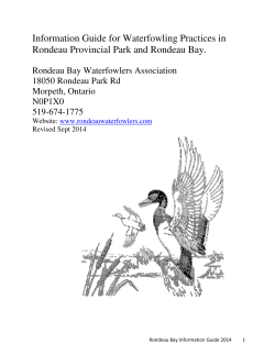 Information Guide for Waterfowling Practices