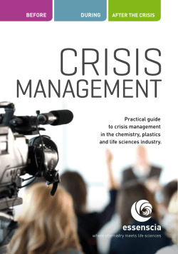Practical guide to crisis management in the chemistry