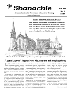 A canal worker`s legacy: New Haven`s first Irish