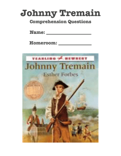 Johnny Tremain Chapter Questions