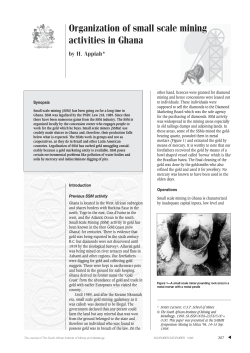 Organization of small scale mining activities in Ghana