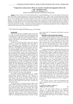 Temperature and pressure effects on viscosity of model and