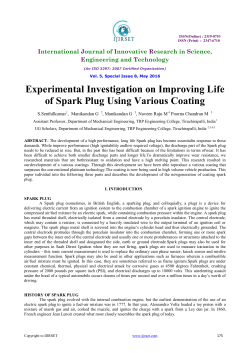Experimental Investigation on Improving Life of Spark Plug
