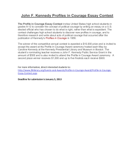 John F. Kennedy Profiles in Courage Essay Contest