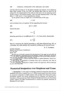 Numerical Integration over Simplexes and Cones