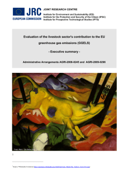 Evaluation of the livestock sector`s contribution to the EU