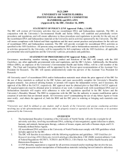 IBC Handbook and Bylaws - University of North Florida
