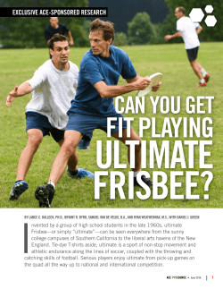 and print the ACE Ultimate Frisbee Study