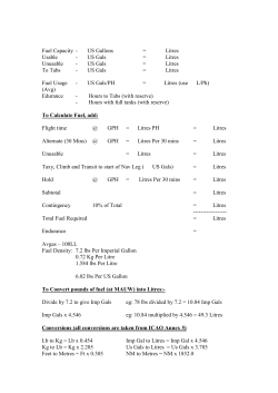 Flight Performance Data Ready Reckoner
