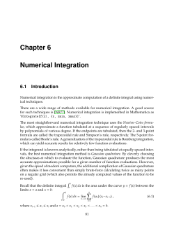 Chapter 6 Numerical Integration