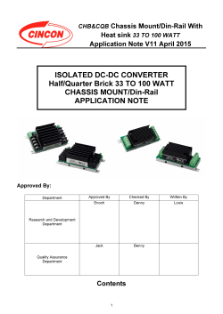 ISOLATED DC-DC CONVERTER Half/Quarter Brick 33 TO 100
